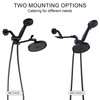 LIWEIKE 2 Handle Shower Faucet Matte Black Two Handles Shower