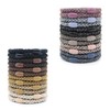 LINTRA Pack of 24 Women's Stretch Hair Bobbles, Handwoven Scrunchie,