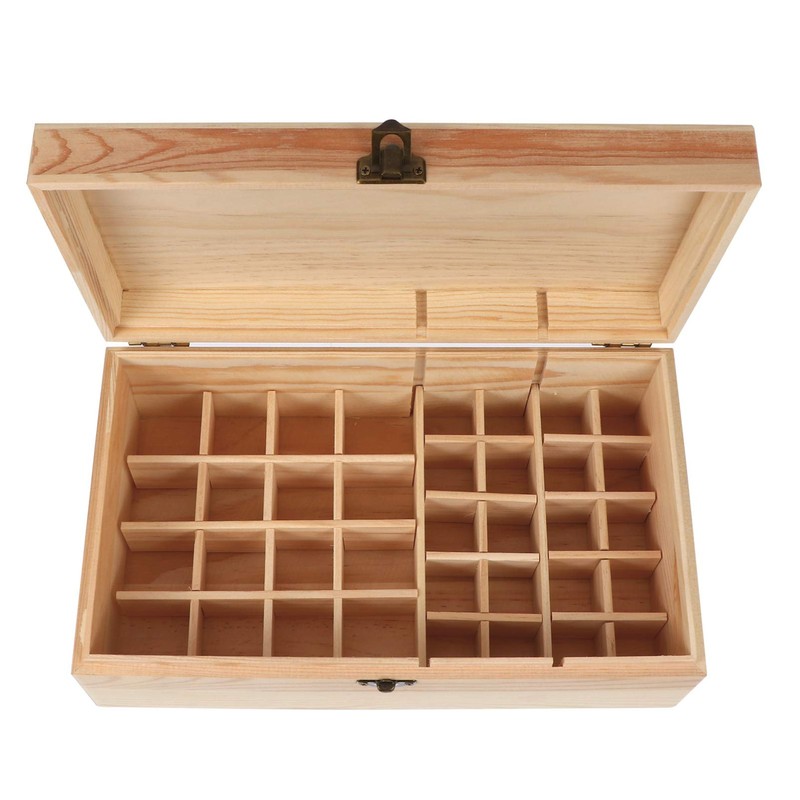 EXCEART EXCEART 36 Slots Wooden Essential Oils Storage Box Essential