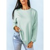 Dokotoo Womens Casual Oversized Long Sleeve Round Neck Sweatshirt Side
