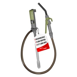 TERA PUMP 2X More Powerful Rechargeable Battery Liquid Transfer Pump, Up to 20% Faster Flow, 12.1 Liter per Minute, Precise Nozzle Extra Long 1.5 Meter Hose for E85, Gas, Diesel, Kerosene and more