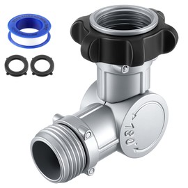 Enhon Adjustable 180° & 360° Metal Swivel Connector, Anti-Kink Garden Hose Adapter for Outdoor Faucet, Yard Irrigation, RV, and Home Use, Fits Standard 3/4" Water Hose Fittings (1 Pack)