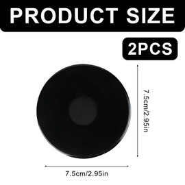 2 Stück Klebe Befestigungsplatten für Armaturenbrett, Navi Halterung Mount Pad,75 mm Selbstklebend Saugnapf Adapterplatte,für Navigationsgeräte Autohalterung Dashcam Garmin GPS, Schwarz (Rund