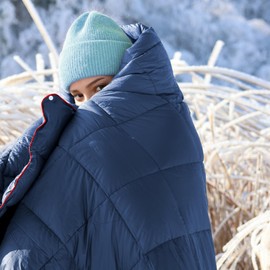 zZFocus Mini Camping Blanket,Lightweight Puffy Blanket Packable Down Alternative Throw Blanket Waterproof Windproof for Outdoors, Travel, Beach, Airplane, Hiking