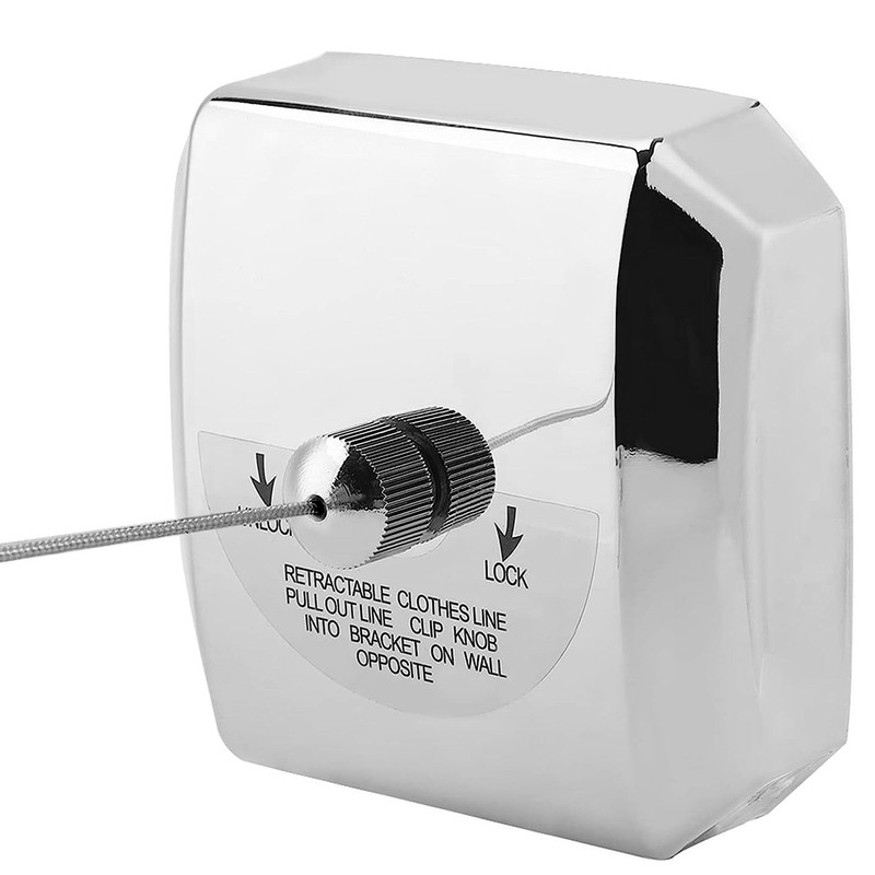 FISHTEC Retractable Washing Line - Wire Stainless Steel 2.8 m