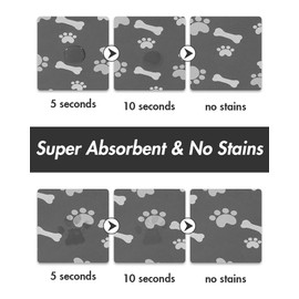 Pet Feeding Mat-Absorbent Dog Food Mat-Dog Mat for Food and Water-No Stains Quick Dry Dog Water Dispenser Mat-Pet Supplies-Dog Placemat Dog Water Bowl for Messy Drinkers (17"x28", Dark Grey)