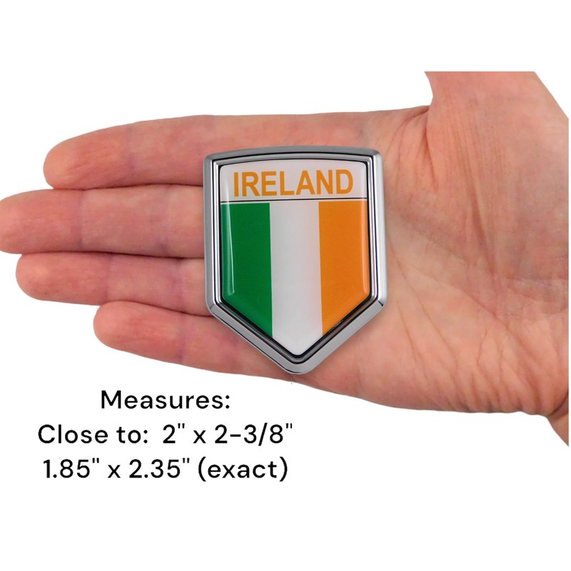 Ireland Decal Irish Flag Car Chrome Emblem Sticker