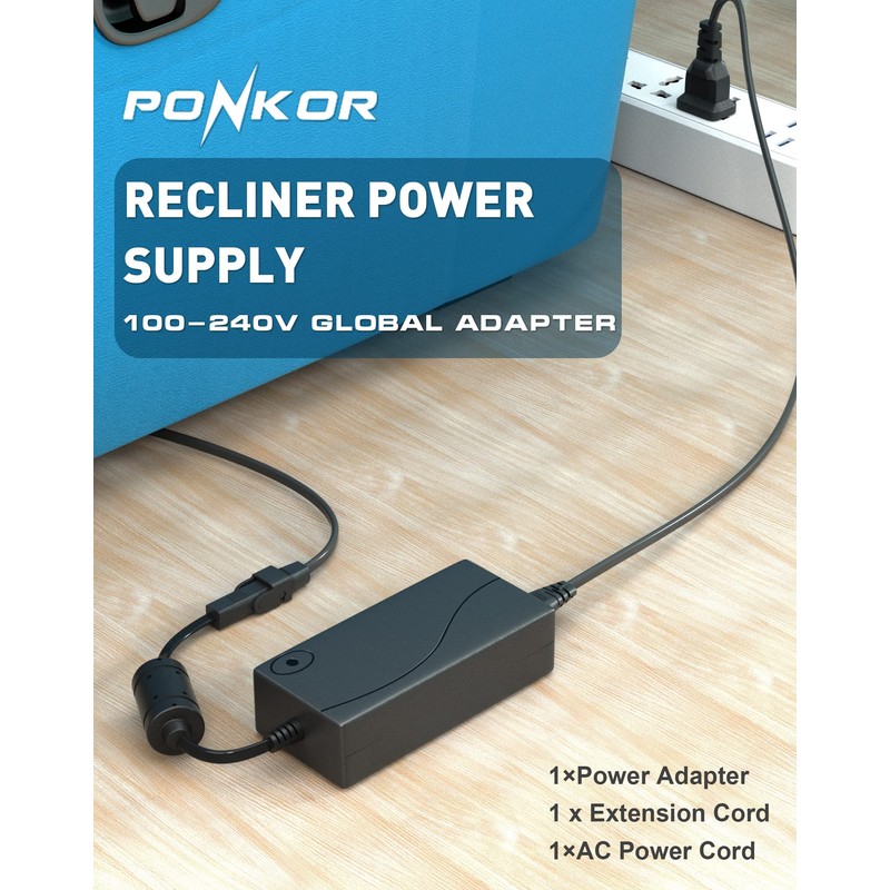 Recliner Power Supply, Ponkor AC/DC Switching Power Supply Transformer 2-pin
