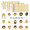 WUSANNA 24 Sheets Emoji Sticker Smiley Smiley Sticker Small Kids