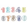 100 Cute Number Style Paper Clips Durable Metal File Organizer