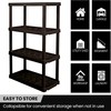 Oskar 4 Tier Plastic Shelf, Garage Shelving Unit, Rack and