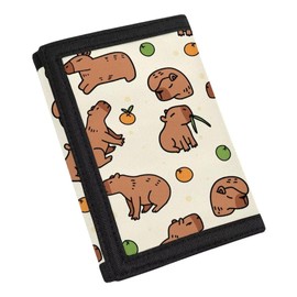 Tiasarato Cute Cartoon Capybara Wallet for Girls Kawaii Trifold Money Organizer Lovely Purse Credit Card Clutch Wallets Handbag