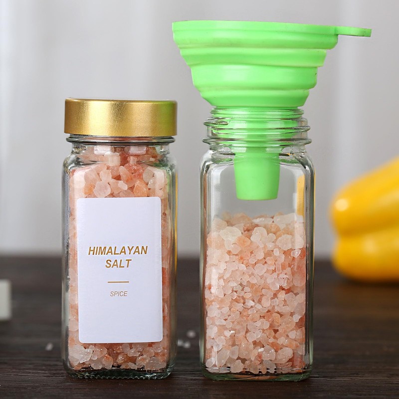 JARXSUN Glass Spice Jars with Label, 36 Pcs Spice Jars