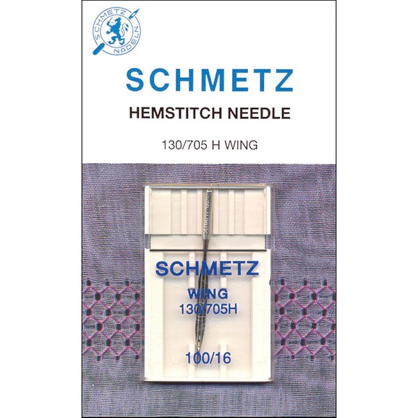 Euro-Notions Schmetz Hemstitch - Aguja para máquina, tamaño 16/100 1/paquete