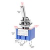 QWORK® MTS-203 3 Positionen DPDT Kippschalter, 6 Pin AC 125