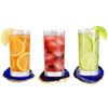 Blue Agate Coasters for Drinks - Set of 4 -
