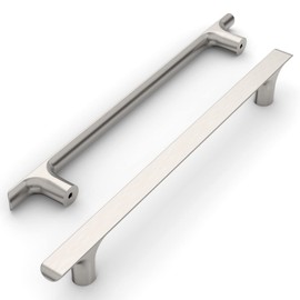 Amerdeco 10 Pack Brushed Satin Nickel Cabinet Pulls 10 Inch(256MM) Hole Centers Kitchen Cabinet Handles Hardware Kitchen Handles for Cabinets Cupboard Handles Drawer Pulls ZH0028