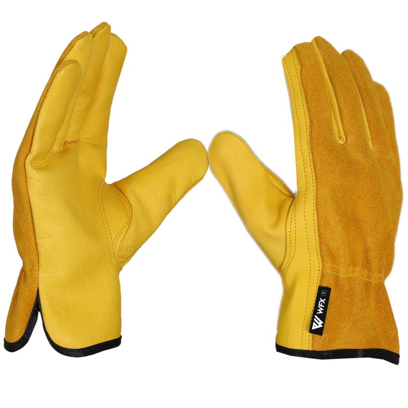 WFX Leather Working Gloves Work Gardening Gloves Thorn Proof Garden