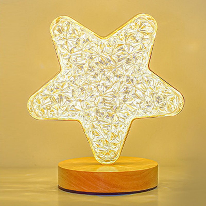 Table Lamp 3W Remote Control Warm Light Exquisite Look Timing