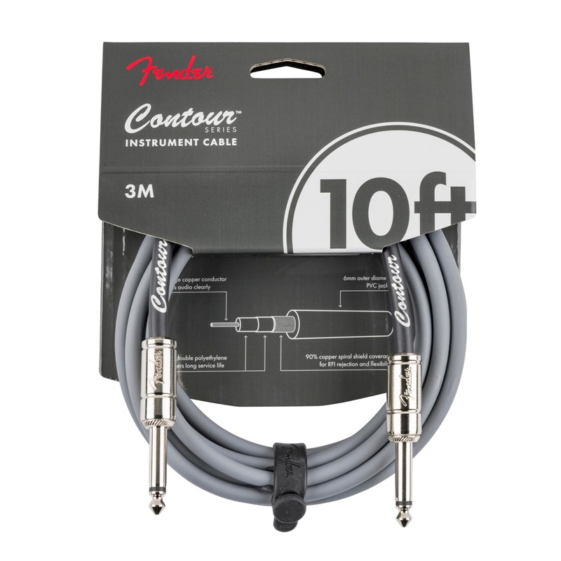 Fender フェンダー Contour 10ft（約3m） Cable Inca Silver ギターケーブル