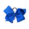 Large 8 Inch Grosgrain Ribbon Hair Bow with Ponytail (Royal