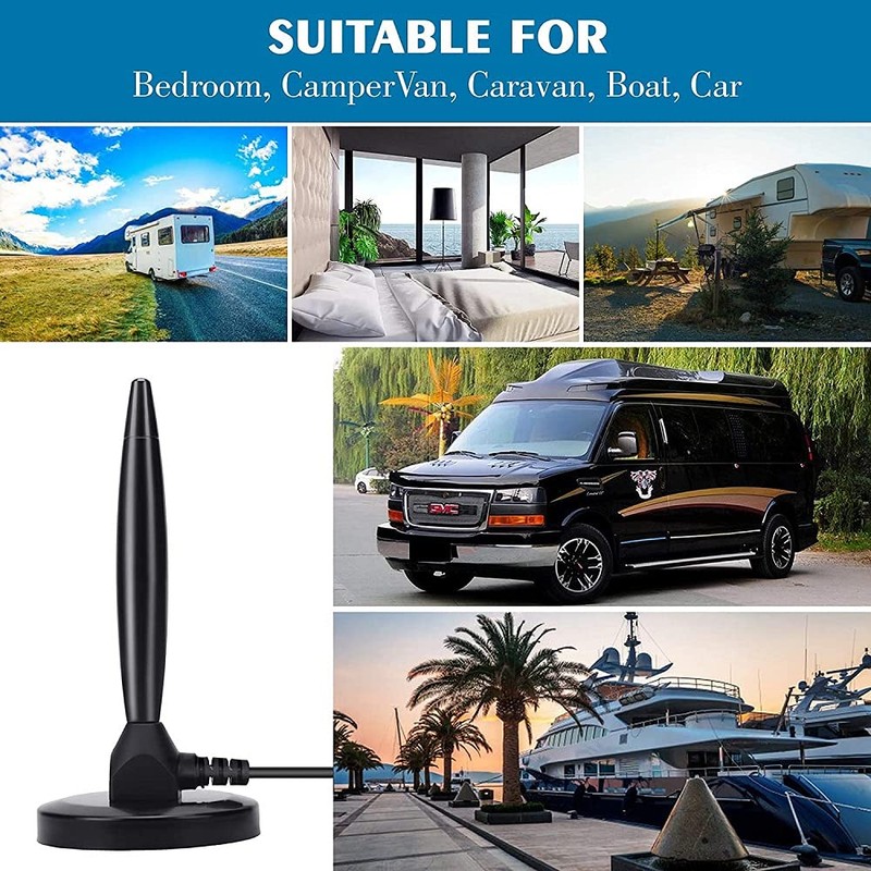 Fasizi TV Antenna with Amplifier Digital 1080P HDTV 4K Indoor