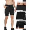 ARSUXEO Men's 2 in 1 Active Running Shorts with 2