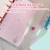 DY.2ten 16 Sheets/4 Sets Folder Dividers A6 6 Holes Plastic