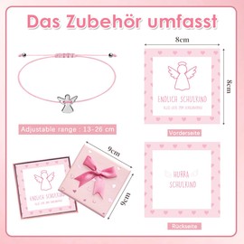 Einschulung Geschenk, Schutzengel Schulanfang Armband Schulkind 2025 Mädchen Jungen, ideen Inhalt Schultüte Füllung Schulanfang Geschenke für Mädchen