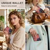 Vintage American Flag Small Wallet Leather Slim Bifold Credit Wallets