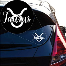 Yoonek Graphics Taurus Decal Sticker for Car Window, Laptop and More. # 1162 (5" x 7", White)