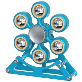 Desk-Toys for Fidget Ferris-Wheel-Spinner: 60 Seconds Spinning for Kinetic Toys, Cool-Stuff Toy Optical-Illusion Stress-Relief Gifts (Blue)