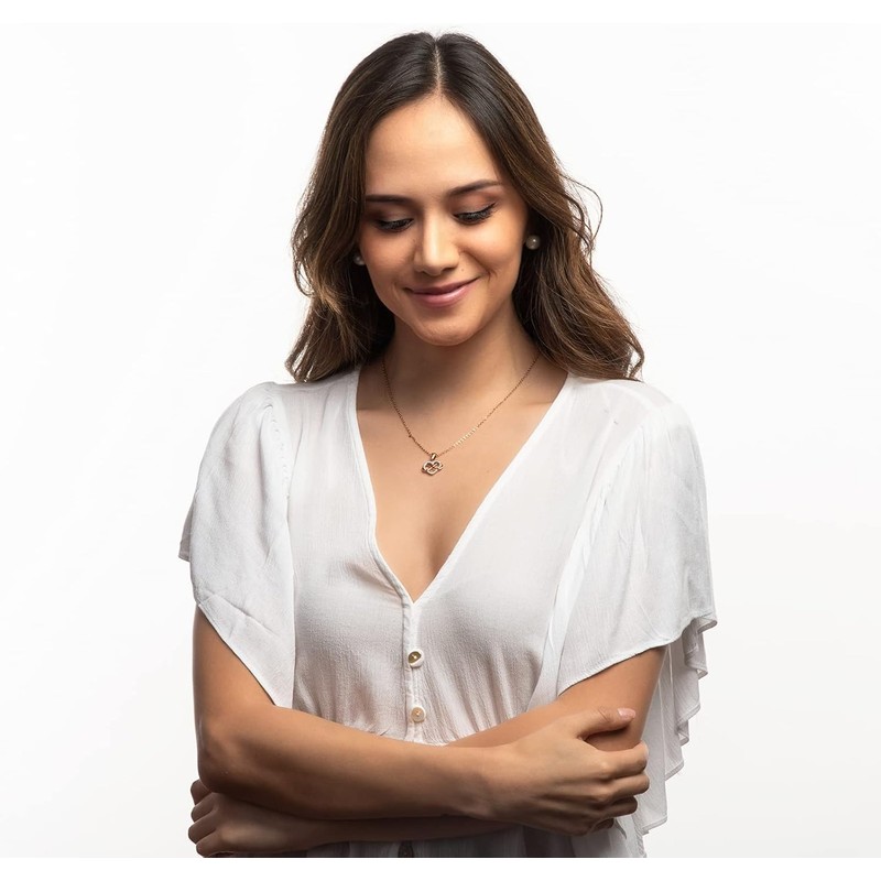 LuckyLy Collares para Mujer Acero Inoxidable y Zirconia Cúbica Regalos