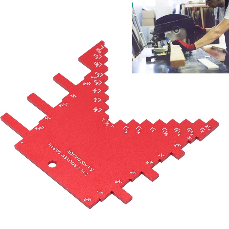 Step Depth Gauge 2 in 1 Aluminum Alloy Accurate Laser