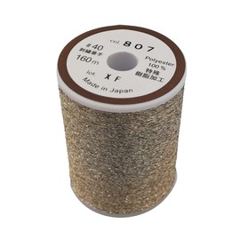 DARUMA Metallic Thread #40/160m 01-0700 Col.807 Platinum Gold