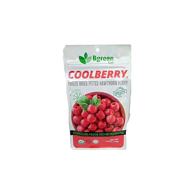 Bgreen- Organic Freeze Dried Hawthorn Berry, USDA Organic, Tea Infusion,