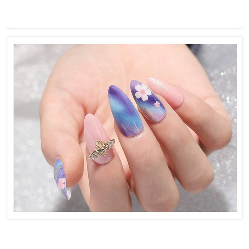 10pcs Flower Nail Foil Starry Sky Cherry Blossom Spring Nail