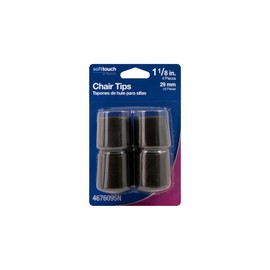 Waxman Consumer Group 4676095N 1-1/8" Black Heavy-Duty Vinyl Chair Tips 4 Count
