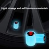 8Pcs Luminous Skull Tire Air Valves Stem Caps,Fluorescent Tire Valve