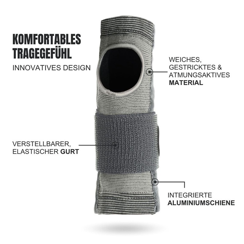 Rehband QD Wrist Brace, Knitted Wrist Support, Hand Stabilisation, Colour: