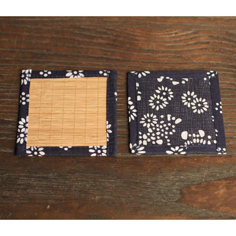 Natiform Set of 4 Bamboo Coasters Stylish Lightweight Tea Holder