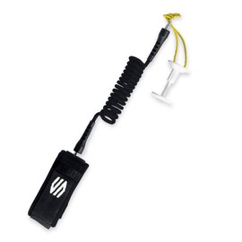 Sniper Deluxe Biceps Coiled Bodyboard Surf Leash Small/Medium Black Yellow