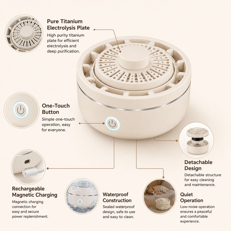 Portable Fruit & Vegetable Purifier for Home & Travel,Fruit and