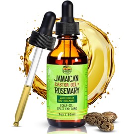 JAMAICAN Ambre Aceite De Ricino Negro Orgánico - 60 Ml / 2 Onzas Líquidas - Para Fortalecer El Cabello, El Cuero Cabelludo, Masajes Corporales Y Cejas - Formulado Para Prevenir La Caída Del Cabello,