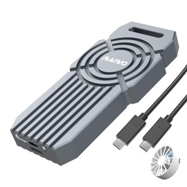 MAIWO 40Gbps M.2 NVMe SSD Enclosure, USB4 Type-C to 2280 NVMe Adapter, Support Thunderbolt3/4, 8TB Capacity (40Gbps NVMe Enclosure with Fan)