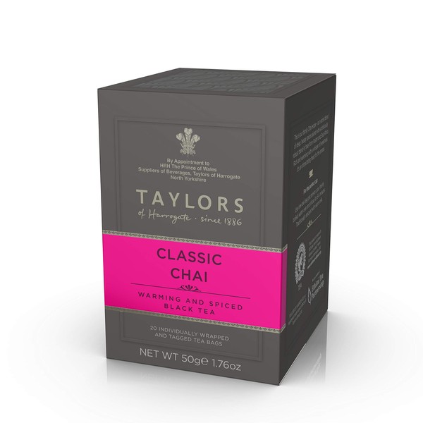 Taylors of Harrogate Classic Chai Tea, 20 Count (Pack of 1)