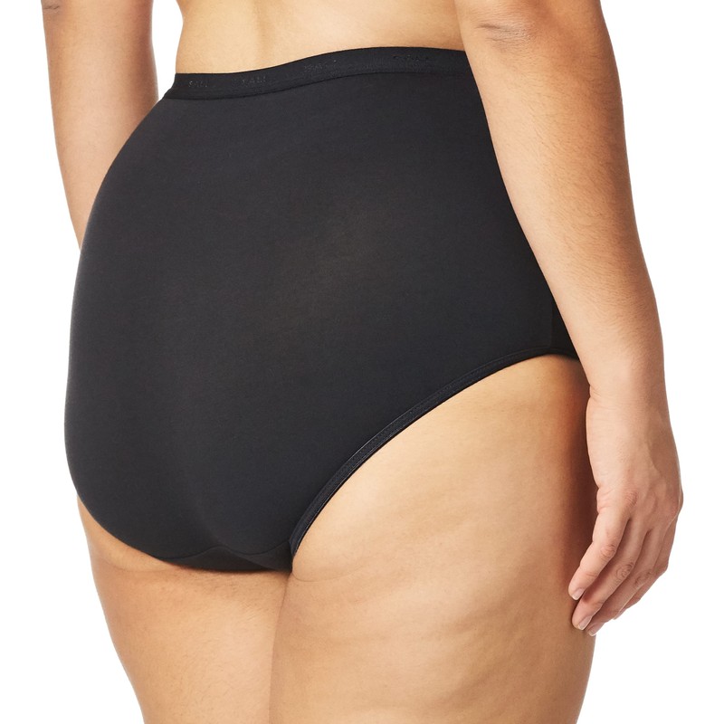 Bali Women's Stretch Brief Panty, Black, X-Large/8