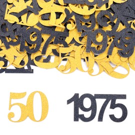 GoldRock Confetti 50th Birthday Decoration Large 3.5-5 cm, Pack of 100 Golden Wedding 50 Table Decoration 1975, Decoration 50th Birthday Man Woman, Confetti 50th Birthday, Table Decoration 50th
