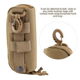Eujgoov Portable Eyeglass Bag, Shockproof Glasses Case, Sunglasses Bag, Nylon Glasses Case, Protective Box, Molle System, Outdoor Accessories, khaki