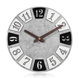 BORDEAG 30 cm Large Wall Clock, Wall Clock Without Ticking Noise, Modern Wall Clock, Large Without Ticking Noise, Modern Quartz Wall Clock for Living Room, Bedroom, Office, Kitchen, Grey